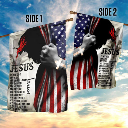 Jesus Is My Everything Christian House Flags, Christian Flag, Scripture Flag, Garden Banner