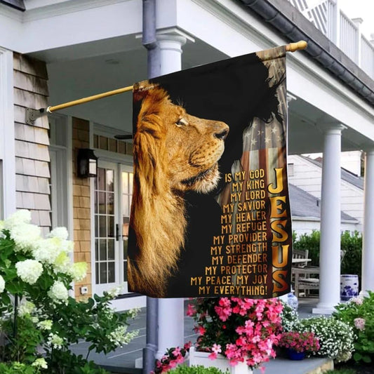 Jesus Is My Everything House Flag, Christian Flag, Christian Flag, Scripture Flag, Garden Banner