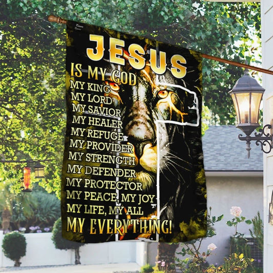 Jesus Is My Everything House Flags, Christian Flag, Scripture Flag, Garden Banner