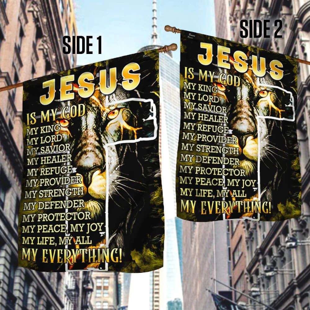 Jesus Is My Everything House Flags, Christian Flag, Scripture Flag, Garden Banner