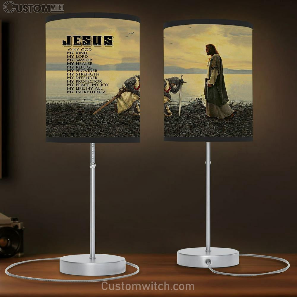 Jesus Is My Everythings Table Lamb Gift - Jesus Christ Table Lamb - Christian Table Lamb Prints