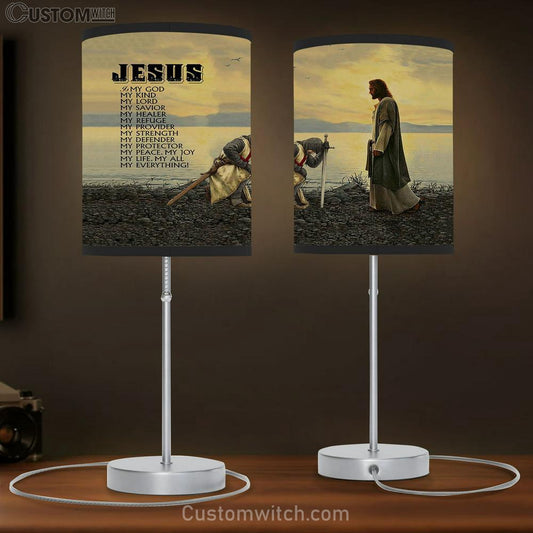 Jesus Is My Everythings Table Lamb Gift - Jesus Christ Table Lamb - Christian Table Lamb Prints