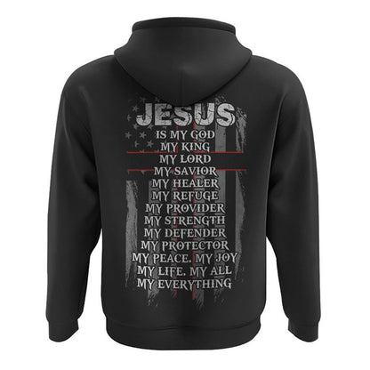 Jesus Is My God Flag Cross New All Over Print 3D Hoodie, Christian Hoodie, Christian Sweatshirt, Bible Verse Shirt