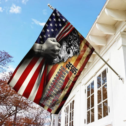 Jesus Is My God House Flag, Christian Flag, Christian Flag, Scripture Flag, Garden Banner