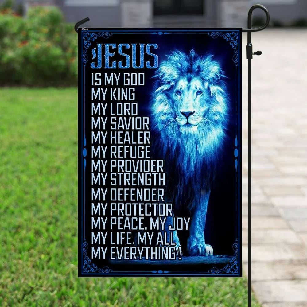 Jesus Is My God My Everything House Flags, Christian Flag, Scripture Flag, Garden Banner