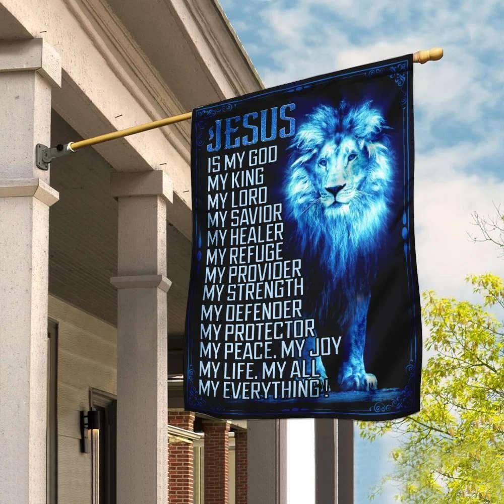 Jesus Is My God My Everything House Flags, Christian Flag, Scripture Flag, Garden Banner
