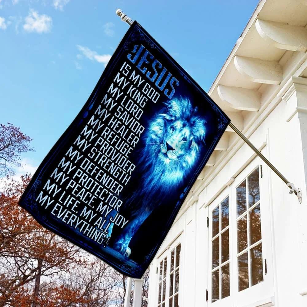 Jesus Is My God My Everything House Flags, Christian Flag, Scripture Flag, Garden Banner