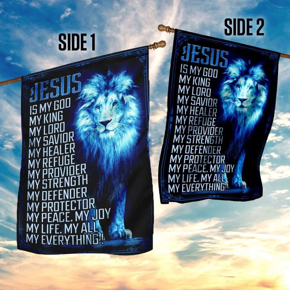 Jesus Is My God My Everything House Flags, Christian Flag, Scripture Flag, Garden Banner