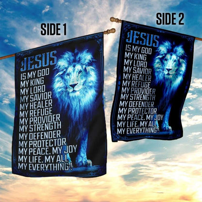 Jesus Is My God My Everything House Flags, Christian Flag, Scripture Flag, Garden Banner