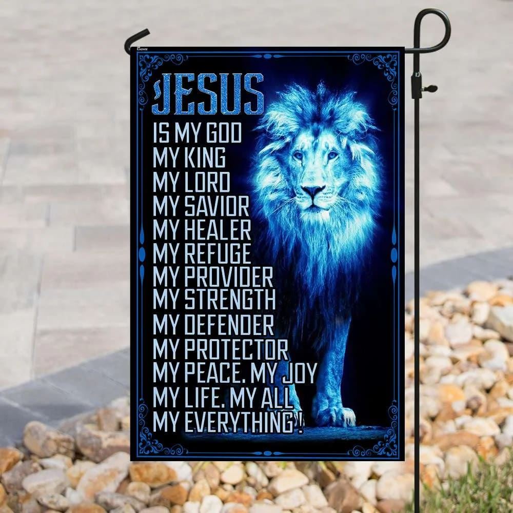 Jesus Is My God My Everything House Flags, Christian Flag, Scripture Flag, Garden Banner