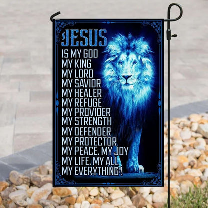 Jesus Is My God My Everything House Flags, Christian Flag, Scripture Flag, Garden Banner