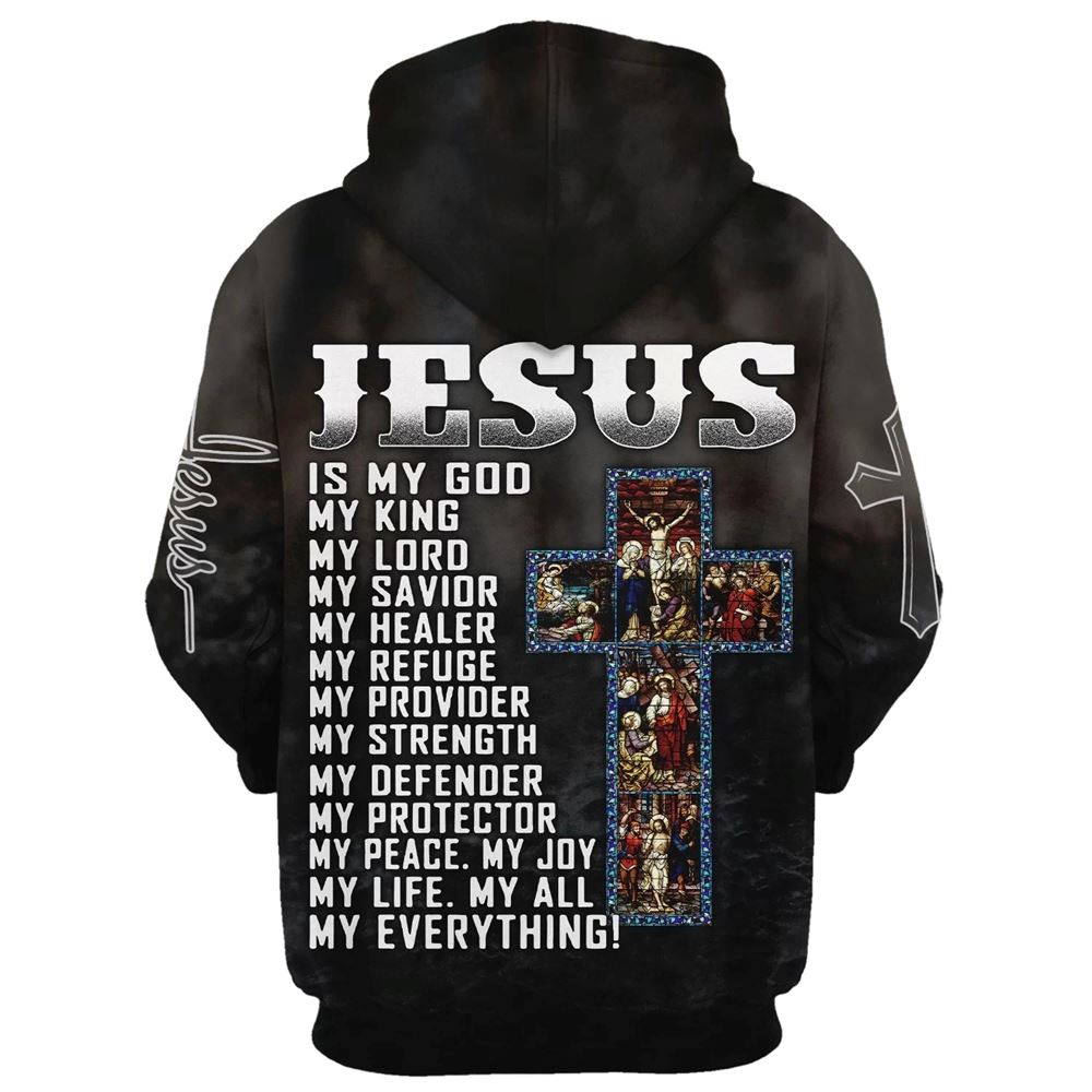 Jesus Is My God My King My Lord My Savior Hoodie For Men & Women, God 3D Printed Hoodie, Christian Apparel Hoodies
