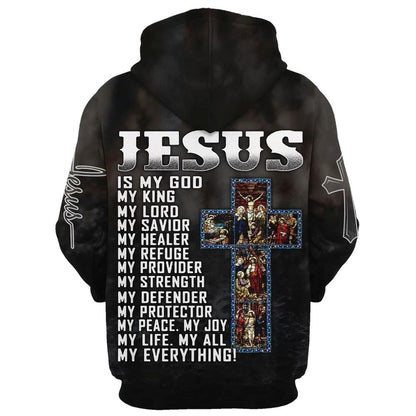 Jesus Is My God My King My Lord My Savior Hoodie For Men & Women, God 3D Printed Hoodie, Christian Apparel Hoodies