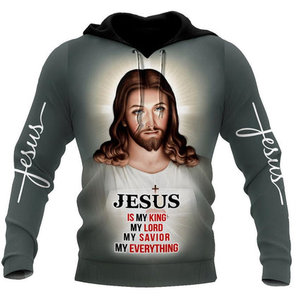 Jesus Is My King My Lord My Savior God 3D Hoodie For Man And Women, Jesus Printed 3D Hoodie