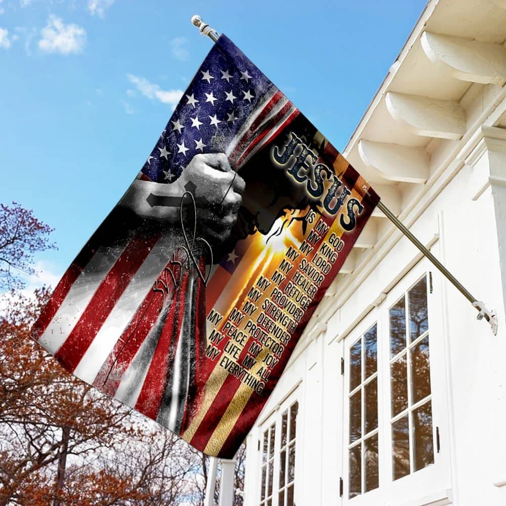 Jesus Is My Life House Flag, Christian Flag, Christian Flag, Scripture Flag, Garden Banner