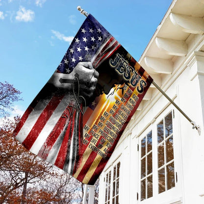 Jesus Is My Life House Flag, Christian Flag, Christian Flag, Scripture Flag, Garden Banner