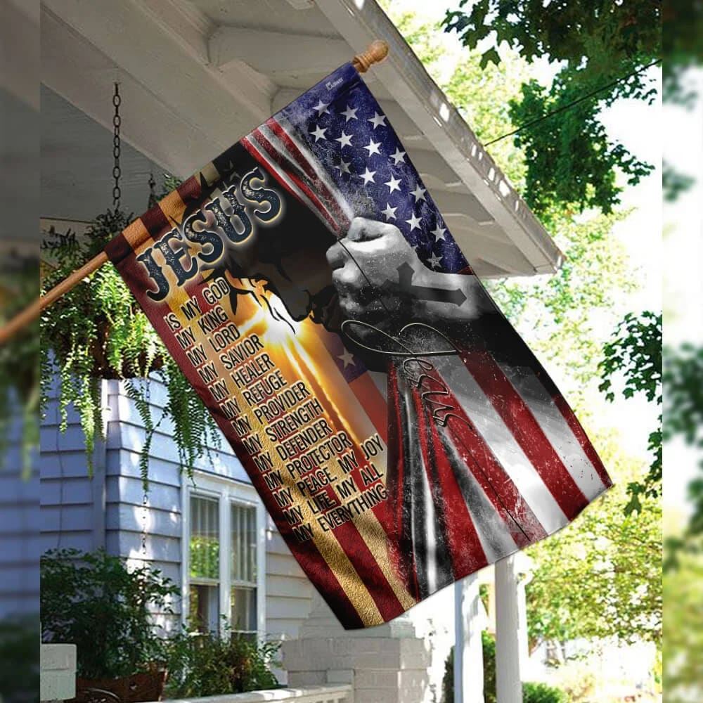 Jesus Is My Life House Flag, Christian Flag, Christian Flag, Scripture Flag, Garden Banner