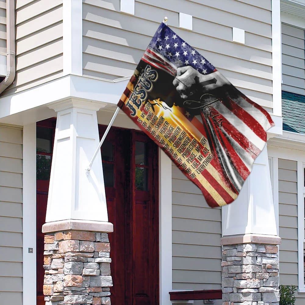 Jesus Is My Life House Flag, Christian Flag, Christian Flag, Scripture Flag, Garden Banner