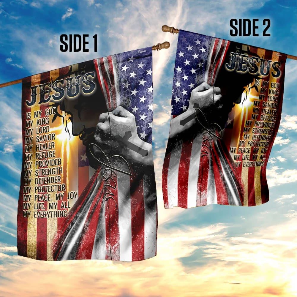 Jesus Is My Life House Flag, Christian Flag, Christian Flag, Scripture Flag, Garden Banner