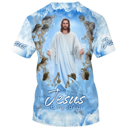 Jesus Is My Savior All Over Print 3D T Shirt For Men And Women, Christian T-Shirt, Faith Shirt