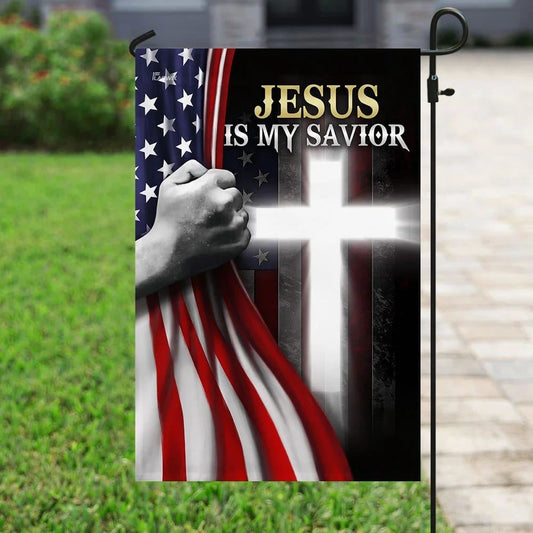 Jesus Is My Savior American House Flags, Christian Flag, Scripture Flag, Garden Banner