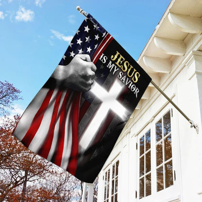 Jesus Is My Savior American House Flags, Christian Flag, Scripture Flag, Garden Banner