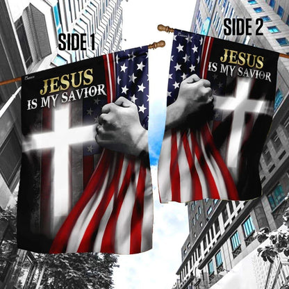 Jesus Is My Savior American House Flags, Christian Flag, Scripture Flag, Garden Banner