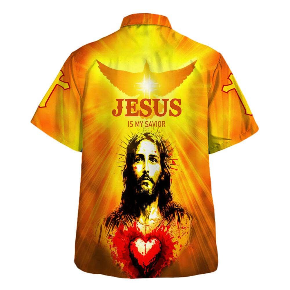 Jesus Is My Savior Christ Of The Sacred Heart Christian Hawaiian Shirt For Men, Christian Hawaiian Shirt, Gift For Christian