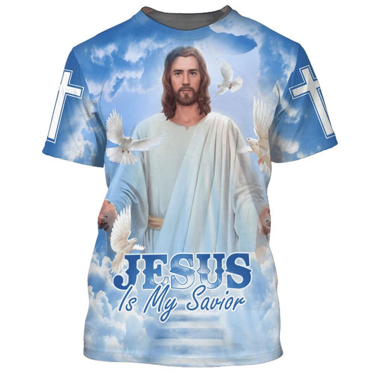 Jesus Is My Savior Christian Cross Dove, Bible All Over Print 3D T Shirt For Men And Women, Christian T-Shirt, Faith Shirt
