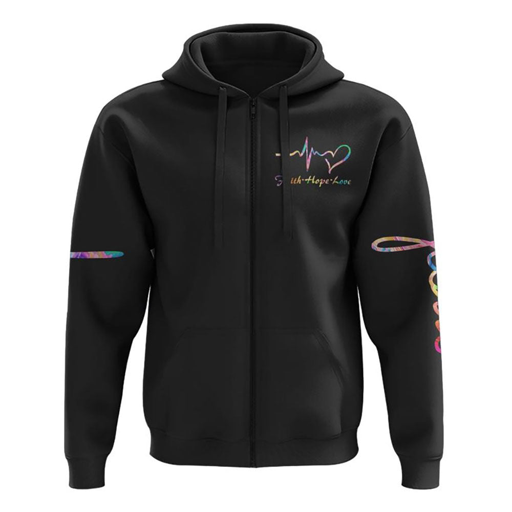 Jesus Is My Savior Colorful Wings Flag All Over Print 3D Hoodie, Christian Hoodie, Christian Sweatshirt, Bible Verse Shirt