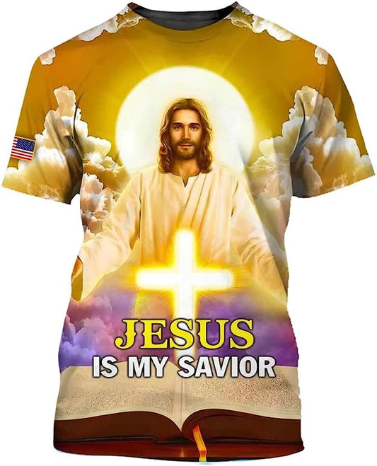 Jesus Is My Savior Cross 2 All Over Print 3D T Shirt For Men And Women, Christian T-Shirt, Faith Shirt