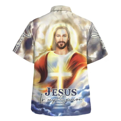 Jesus Is My Savior Cross Hawaiian Shirt For Men, Christian Hawaiian Shirt, Gift For Christian