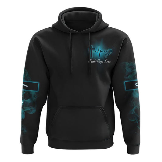 Jesus Is My Savior Cross Light Smoke All Over Print 3D Hoodie, Christian Hoodie, Christian Sweatshirt, Bible Verse Shirt