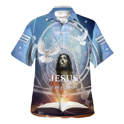 Jesus Is My Savior Dove Bible Hawaiian Shirt For Men, Christian Hawaiian Shirt, Gift For Christian