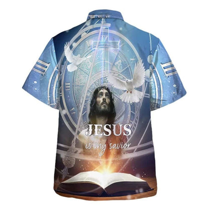 Jesus Is My Savior Dove Bible Hawaiian Shirt For Men, Christian Hawaiian Shirt, Gift For Christian