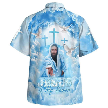 Jesus Is My Savior Hand Of God Hawaiian Shirt For Men, Christian Hawaiian Shirt, Gift For Christian