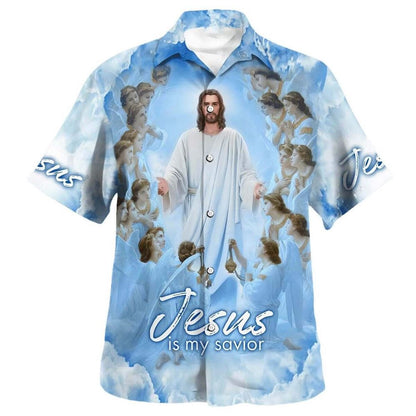 Jesus Is My Savior Hawaiian Shirt For Men, Christian Hawaiian Shirt, Gift For Christian