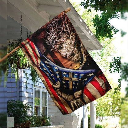 Jesus Is My Savior House Flag, Christian Flag, Christian Flag, Scripture Flag, Garden Banner