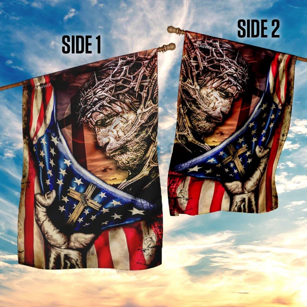 Jesus Is My Savior House Flag, Christian Flag, Christian Flag, Scripture Flag, Garden Banner