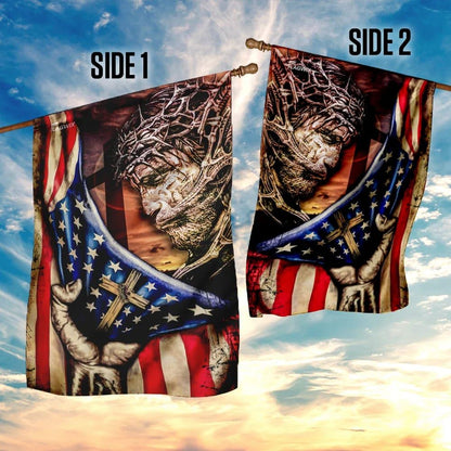 Jesus Is My Savior House Flag, Christian Flag, Christian Flag, Scripture Flag, Garden Banner