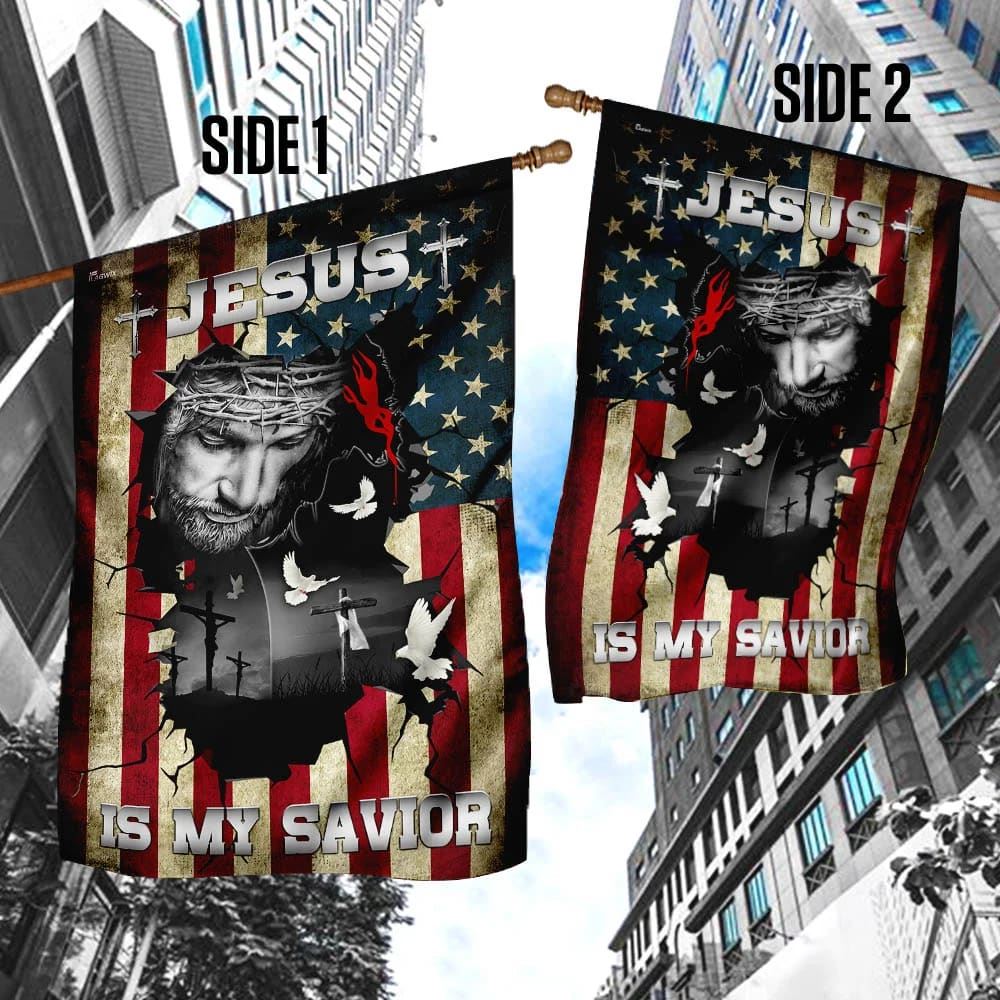 Jesus Is My Savior House Flags, Christian Flag, Scripture Flag, Garden Banner