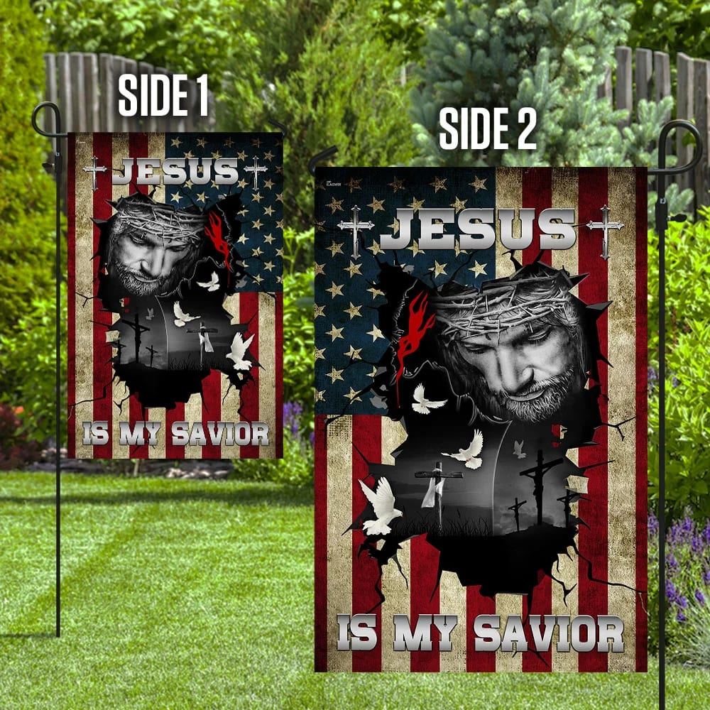Jesus Is My Savior House Flags, Christian Flag, Scripture Flag, Garden Banner