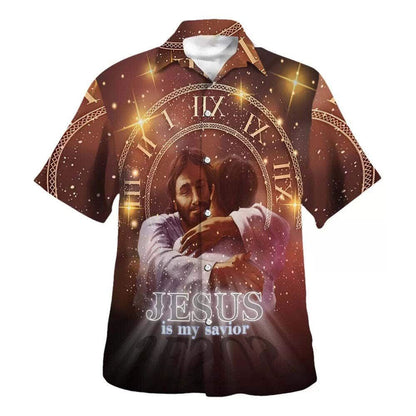 Jesus Is My Savior Hugging Jesus Hawaiian Shirt For Men, Christian Hawaiian Shirt, Gift For Christian