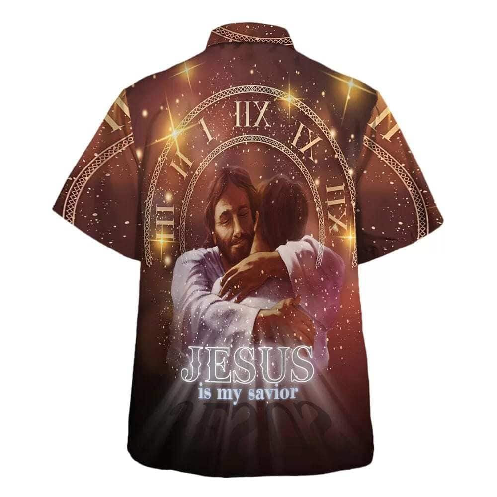 Jesus Is My Savior Hugging Jesus Hawaiian Shirt For Men, Christian Hawaiian Shirt, Gift For Christian