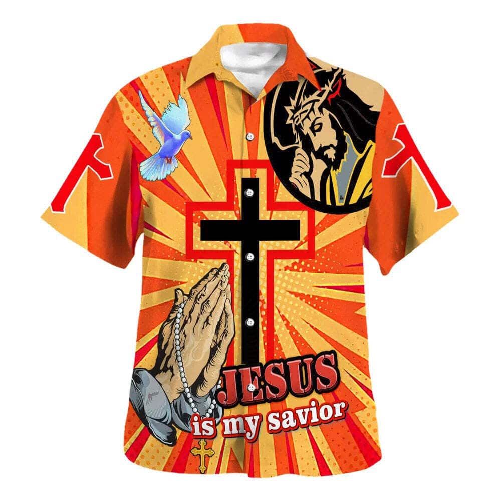 Jesus Is My Savior Jesus Pray Cross Hawaiian Shirt For Men, Christian Hawaiian Shirt, Gift For Christian