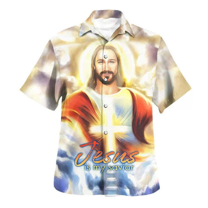 Jesus Is My Savior Jesus Smile Hawaiian Shirt For Men, Christian Hawaiian Shirt, Gift For Christian