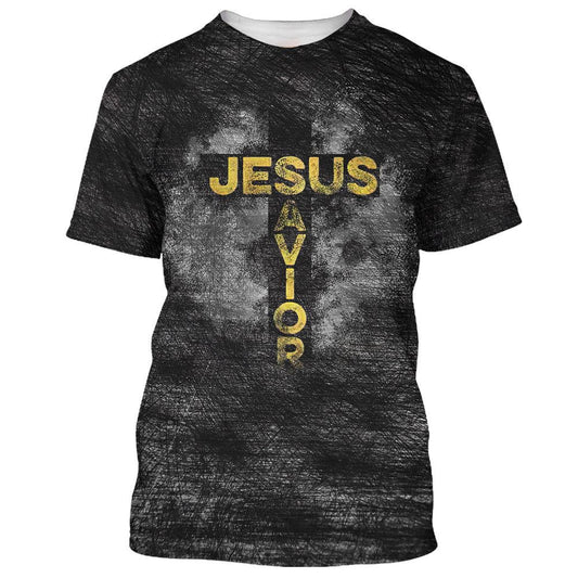 Jesus Is My Savior Not My Religion Cross All Over Print 3D T Shirt For Men And Women, Christian T-Shirt, Faith Shirt