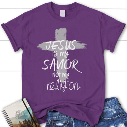 Jesus Is My Savior Not My Religion Womens T Shirt, Jesus Shirts, Blessed T Shirt, Bible T shirt, T shirt Women