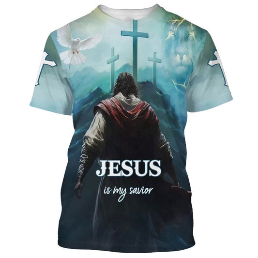 Jesus Is My Savior Picture All Over Print 3D T Shirt For Men And Women, Christian T-Shirt, Faith Shirt
