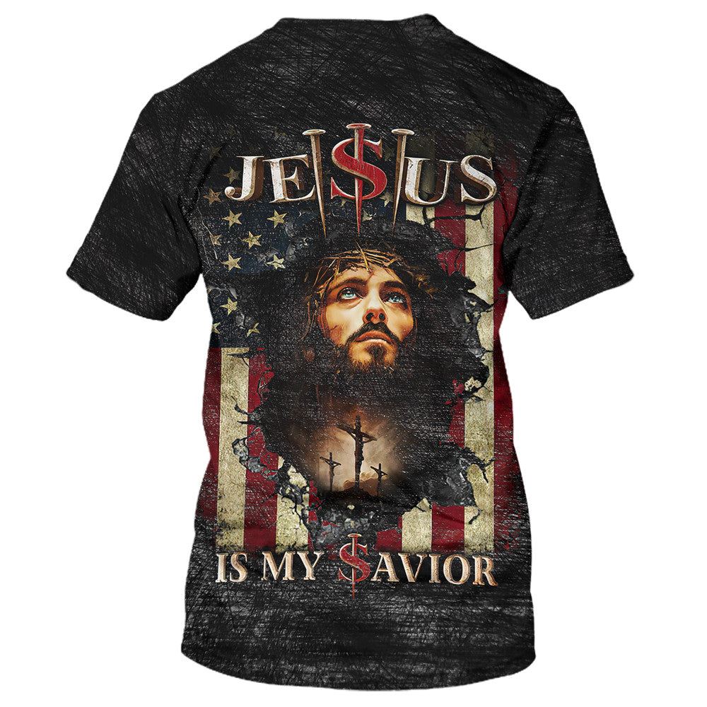 Jesus Is My Savior Portrait All Over Print 3D T Shirt For Men And Women, Christian T-Shirt, Faith Shirt